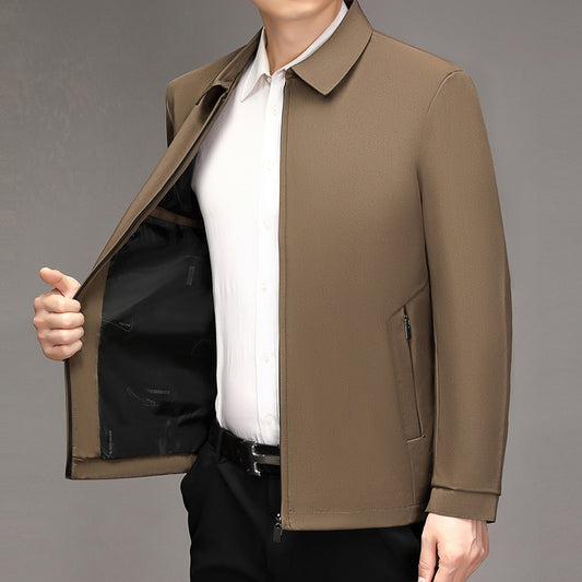 Lapel Business Jacket For Middle-Aged Men