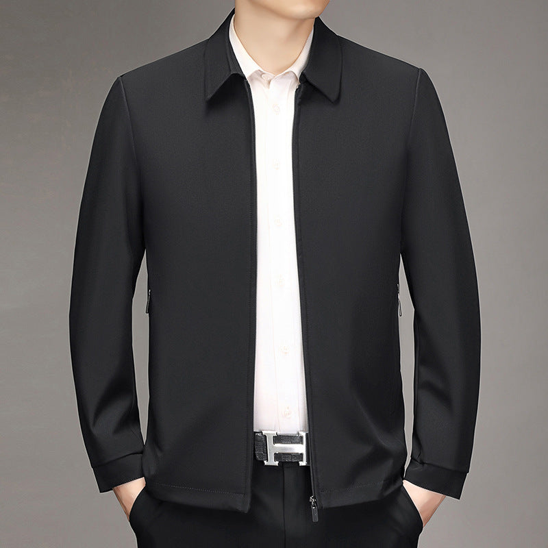 Lapel Business Jacket For Middle-Aged Men
