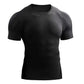 Workout Clothes Short Sleeve Men Quick Drying Clothes Exercise Running T-shirt