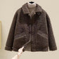 Fleece-lined Extra-thick Loose-fitting Warm Coat For Petite Individuals
