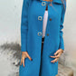 Women's Solid-color Mid-length Wool Coat With A Single-breasted Design