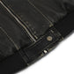 Distressed PU Leather Jacket Cotton Clothes Men