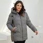 Fashionable Casual Winter Outerwear Cotton Padded Jacket With Hood And Zipper