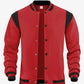 Casual Sporty High-street Fleece-lined Cardigan With Patchwork Design And Stand-up Collaraviator Baseball Jacket