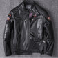 Men's Stand Collar Motorcycle Clothing Jacket Coat