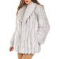 New European And American Stylish Fox-fur Lapel Coat
