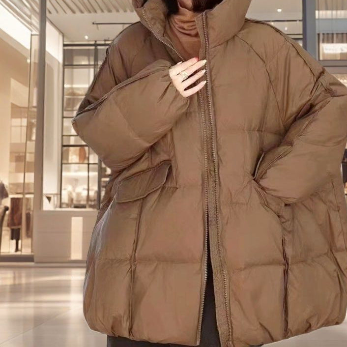 Plus-size Down Jacket In Anhui Red Casual Fashionable Extra-thick And Super Warm