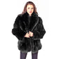 New European And American Stylish Fox-fur Lapel Coat