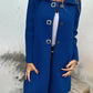 Women's Solid-color Mid-length Wool Coat With A Single-breasted Design