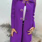 Women's Solid-color Mid-length Wool Coat With A Single-breasted Design
