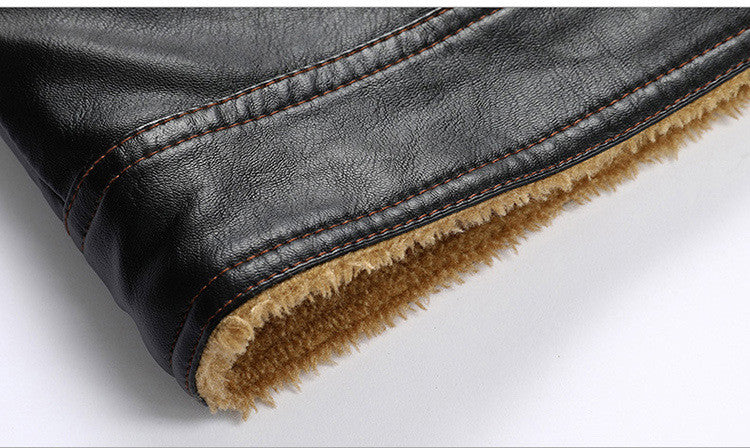 Men's Leather Clothing Loose Casual Slim Fit Handsome Trend Thickening