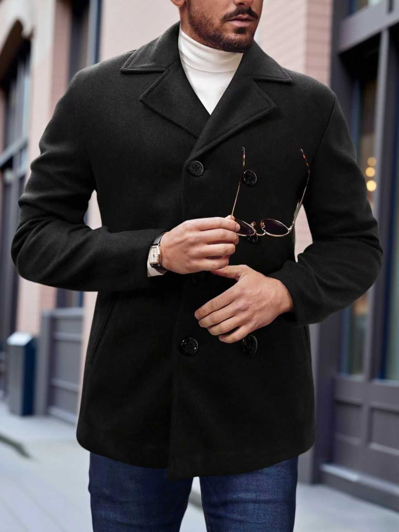 Casual Business Men's Wool Coatovercoat