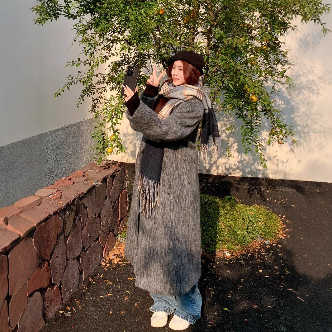 Men's Mid-length Seersucker Trench Coat