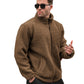 Men's Solid-Colored Casual Long-Sleeve Zip-Up Jacket With Stand Collar