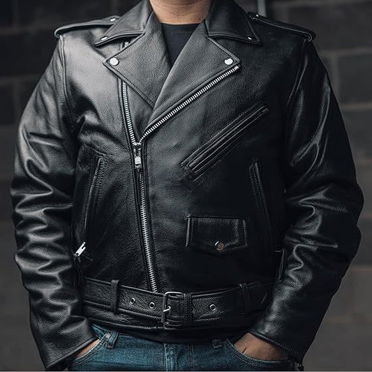 Popular Motorcycle Leather Men's Leather Clothing