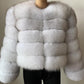 Faux Fox-fur Patchwork Thickened Warm Fur Coat