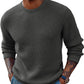 New Solid Color Round Neck Sweater Pullover Men's Clothing