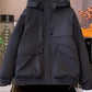 Korean-style Loose-fitting Hooded Quilted Outdoor Jacket