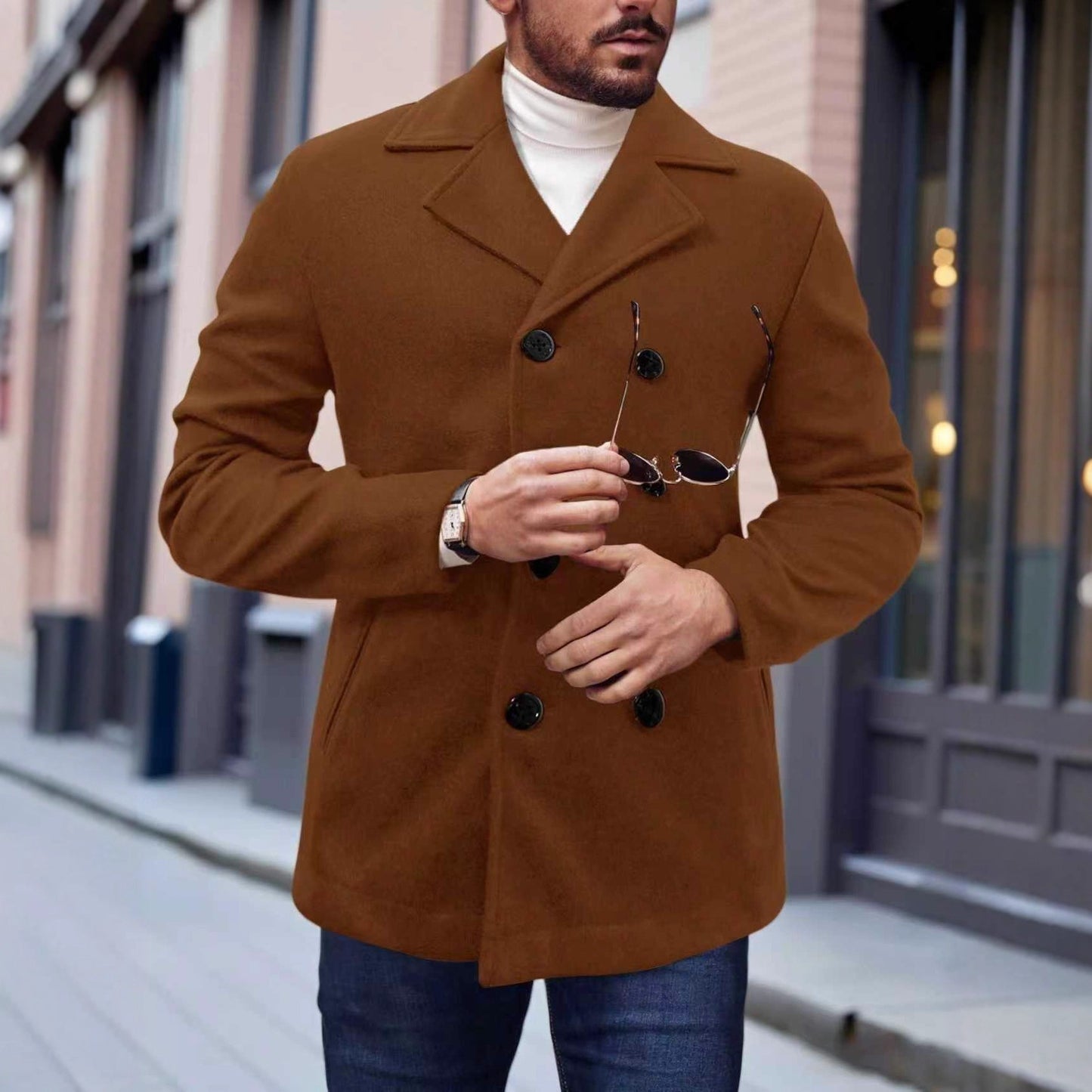 Casual Business Men's Wool Coatovercoat